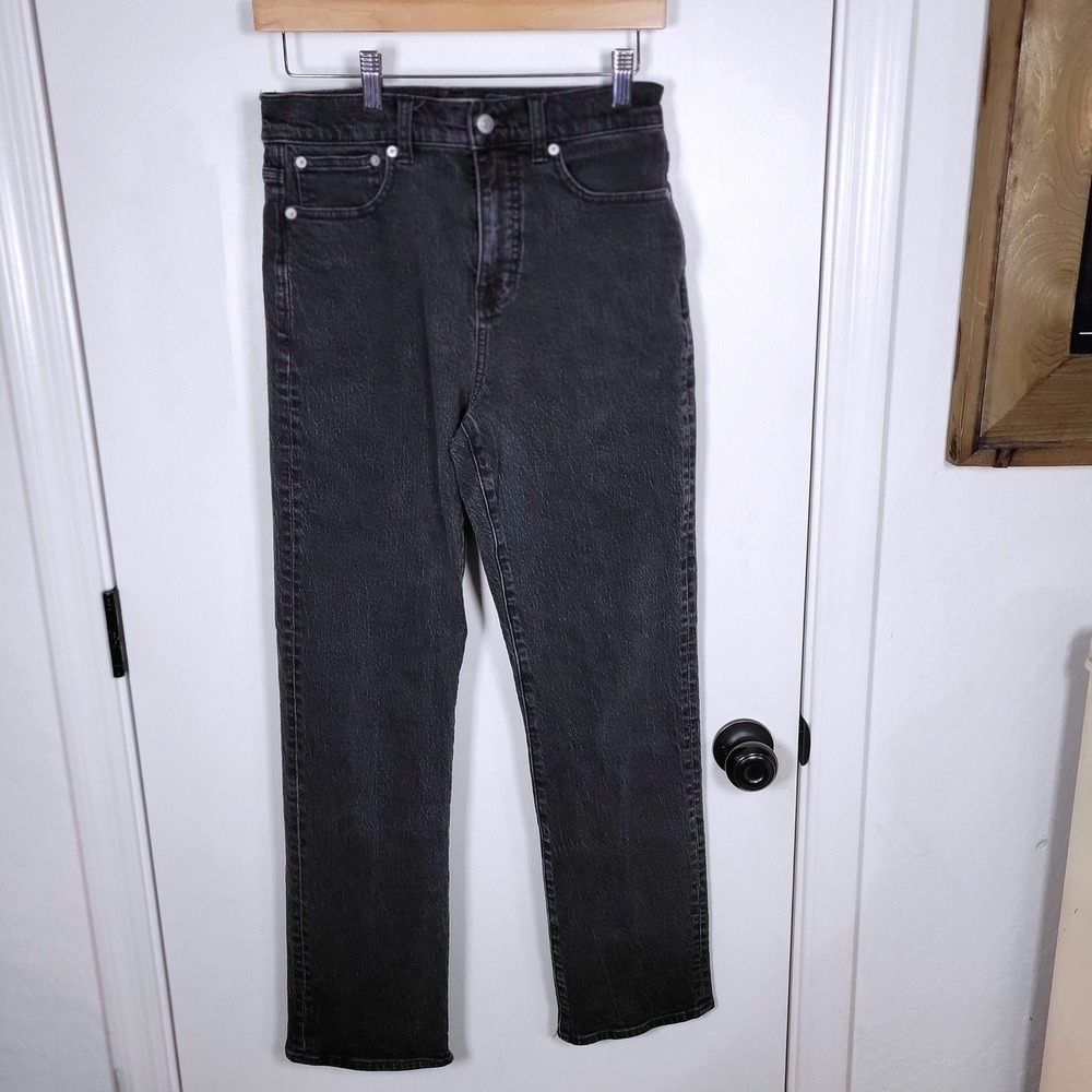 Madewell The 90's Straight Jeans Size 26 Black High Rise Vintage Fit